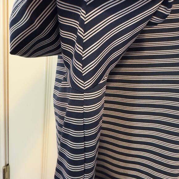 Adidas Golf Men’s Striped Polo Shirt Size 2XL Performance Activewear Blue White - Picture 5 of 10